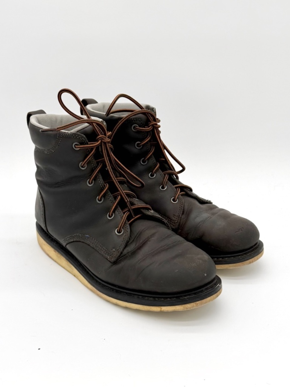 Harley-Davidson Men's Size 11 M Black Leather Lace Up Wedge Sole Work Ankle Boot